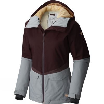 Chaquetas Mountain Hardwear Returnia Mujer - Burdeos / Gris - Chile TWH532084